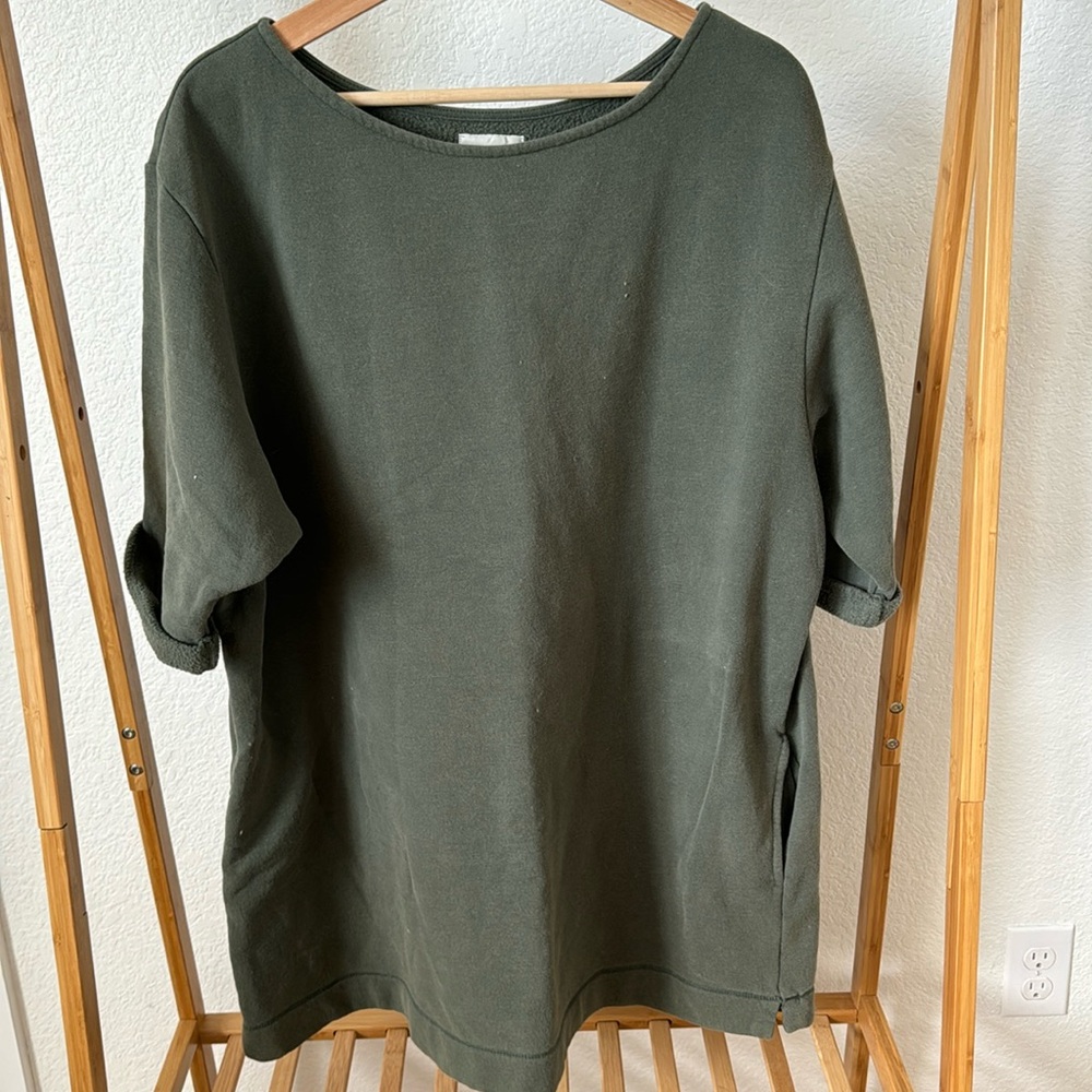 oversized short sleeve sweater